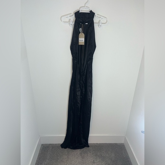 MESHKI new Claire Satin Drape Back Maxi Dress XL - Picture 11 of 15